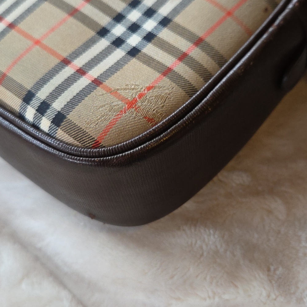 Burberry Beige and Brown Checkered Crossbody Bag - Picture 4 of 11